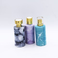 wholesale 100ml cosmetic glass spray container cylinder blue empty perfume bottle